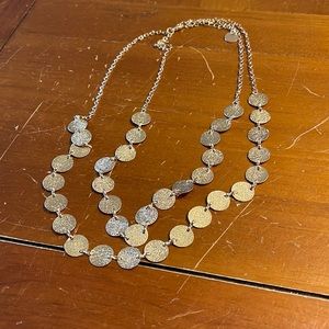 Double gold necklace